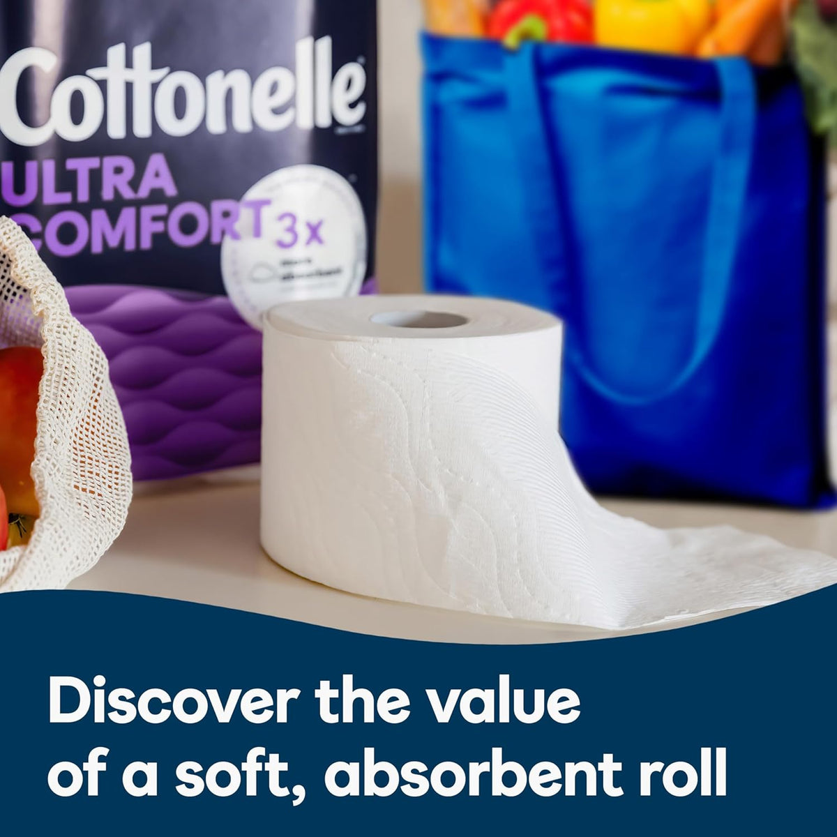 Cottonelle Ultra Comfort Toilet Paper, 9 Mega Rolls = 36 Regular Rolls, Packaging May Vary