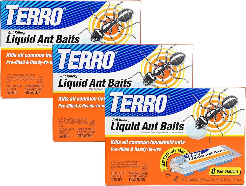 TERRO Ant Killer Bait Stations T300-3SR - Liquid Bait to Eliminate Ants - 18 Count Stations for Effective Indoor Ant Control