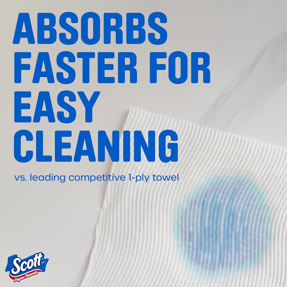 Scott Paper Towels, Choose-A-Sheet, 6 Double Rolls = 12 Regular Rolls (108 Sheets Per Roll)