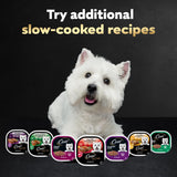 cesar loaf in sauce wet dog food rotisserie chicken, filet mignon, angus beef, and ham & egg flavors variety pack