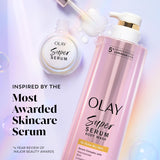 olay super serum body wash for extra dry skin 18.5 fl oz with 5+ ingredient serum complex