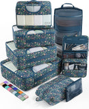 vekens 8-set packing cubes nylon organizer bags for beach vacation cruise ship travel essentials suitcase