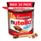 Nutella & GO! Chocolate Hazelnut Spread with Cocoa, 24 snack packs, 1.8 oz each, bulk snack