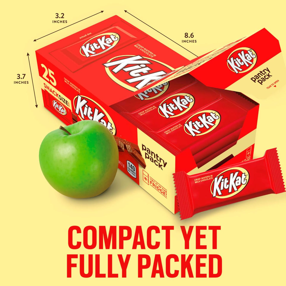 kit kat milk chocolate wafer snack size 25 pieces 12.25 oz pantry pack candy