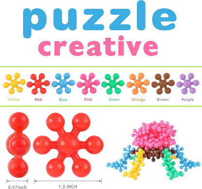 TOMYOU 200 Pieces Building Blocks Kids STEM Toys Educational Discs Sets Interlocking Solid Plastic for Preschool Boys and Girls Aged 3+, Safe Material Creativity
