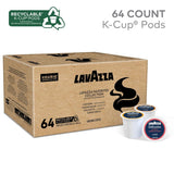 lavazza favorites collection variety pack, keurig k-cup pods, light and medium roast coffees, 64-count box