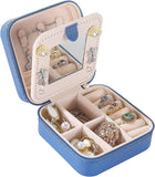 keLofoN small pink jewelry case with mirror travel gift for girls women