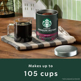 starbucks premium instant dark roast arabisca coffee three 3.17 oz tins