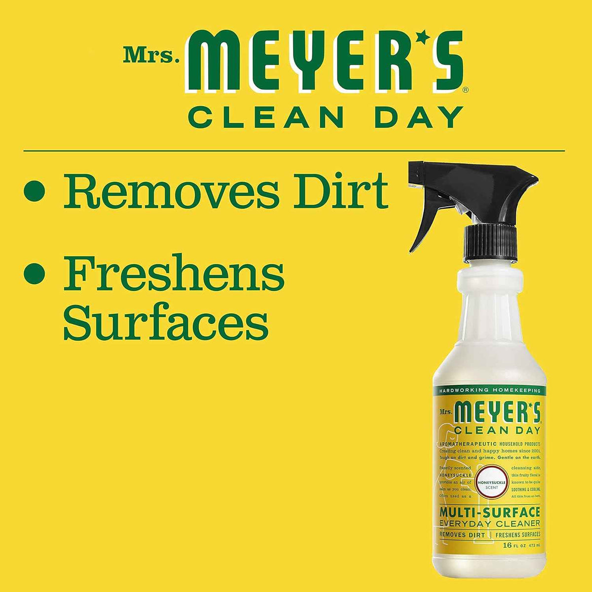 MRS. MEYER'S CLEAN DAY All-Purpose Cleaner Spray, Honeysuckle (16 Fl Oz (Pack of 3))