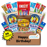 Hangry Kit birthday snack box - 20ct happy birthday care package with party variety box and funny 1