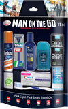 Convenience Kits International Men's 11 Piece Travel Kit with Oral Care and Grooming Essentials, Blue