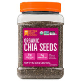 betterbody foods organic chia seeds 2 lbs omega-3 non-gmo gluten free keto diet friendly vegan fiber rich