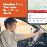 MOTOsafety OBD GPS Car Tracker, Hidden Vehicle Tracker and Monitoring System with Real Time Location GPS Reports, For Auto, Adults, Fleet, Parents, Teen, Elderly, 4G with Phone App