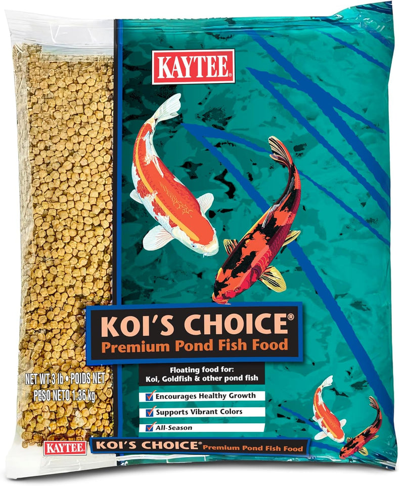kaytee koi's choice koi floating fish food for koi goldfish and pond fish 10 pounds
