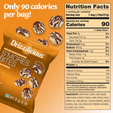 drizzilicious mini rice cakes variety pack, gluten free, vegan, low calorie, perfect snack for adults and kids, 0.74 oz, 12 pack