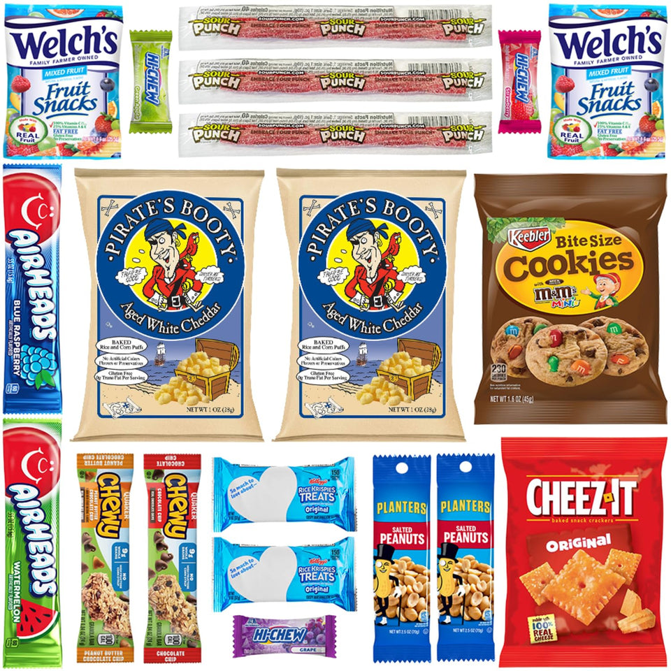 Hangry Kit birthday snack box - 20ct happy birthday care package with party variety box and funny 1