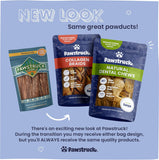 Pawstruck natural collagen braids for dogs, 3 pack, long-lasting rawhide alternative with chondroitin and glucosamine, 10-13 inches, large size