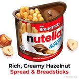 Nutella & GO! Chocolate Hazelnut Spread with Cocoa, 24 snack packs, 1.8 oz each, bulk snack