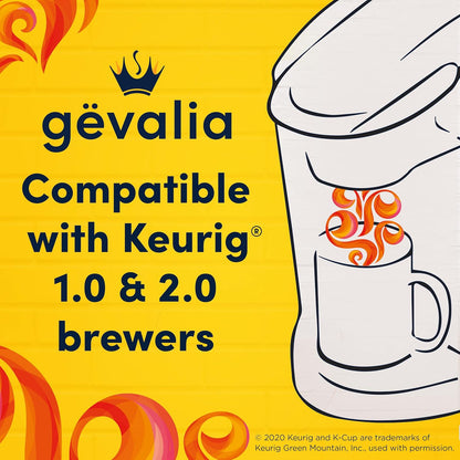 gevalia signature blend mild light roast k-cup coffee pods, 84-count box, kosher