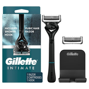 Gillette Intimate Razor for Men, Men’s Pubic Razors with 5-Blade Refills, Gentle and Easy to Use