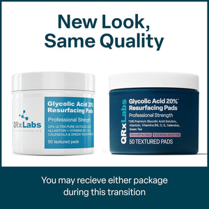 glycolic acid 20% resurfacing pads for face and body with vitamins b5 c e green tea calendula allantoin peel pads