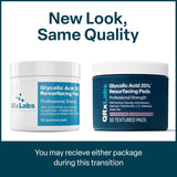 glycolic acid 20% resurfacing pads for face and body with vitamins b5 c e green tea calendula allantoin peel pads