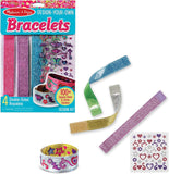Melissa & Doug Design-Your-Own Bracelets with 100+ Sparkle Gem & Glitter Stickers, Kids Snap Bracelets, Stickers & Jewelry Crafts, Preschool Toys for Girls & Boys Ages 4+