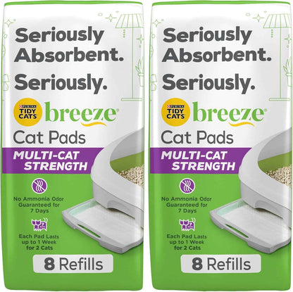 Purina Tidy Cats Cat Litter Breeze Pads Refill Pack Multi Cat Litter Pads - 8 ct. Bag