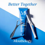 Mouthology 2-pack tongue scraper for adults, metal, stainless steel, tongue cleaner for hygiene