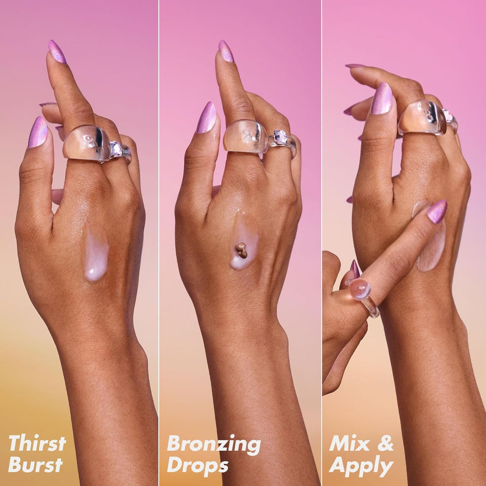 e.l.f. SKIN The Hottest Drops Duo, Holy Hydration! Thirst Burst & Bronzing Skincare Set, For A Dewy, Sun-Kissed Look, Vegan & Cruelty-Free
