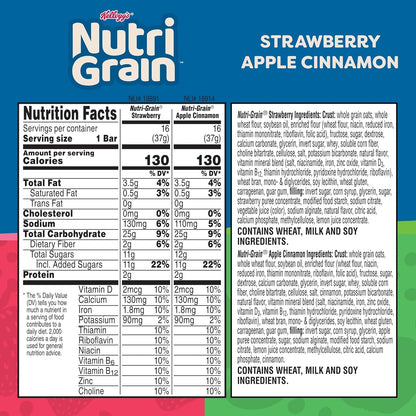 Nutri-Grain Breakfast Bars, 10g Whole Grains, Snack Bars, Variety Pack, 3 Boxes, 48 Count
