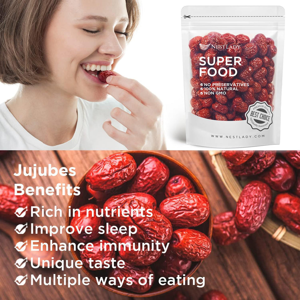 nestlady jujube dates 100 natural dried superfood king of fruits 454g