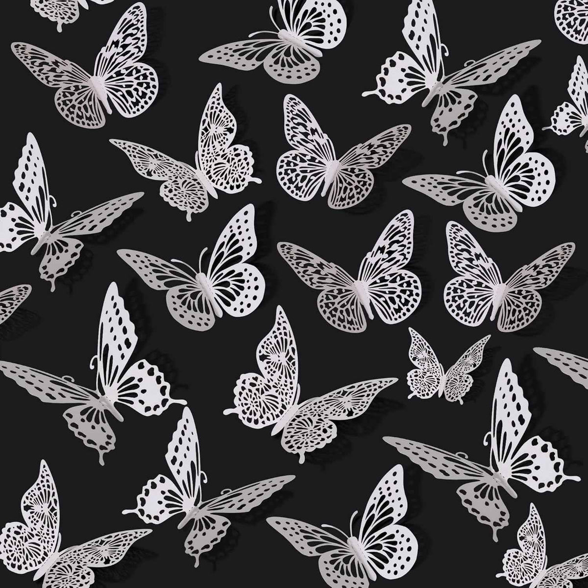 SAOROPEB 3D Butterfly Wall Decor - 48 Pcs, 4 Styles, 3 Sizes, Gold Butterfly Decorations for Birthday & Party Celebrations, Removable Stickers