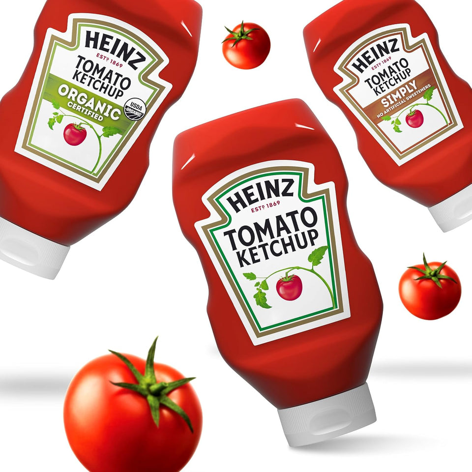 Heinz 32 oz Tomato Ketchup bottle, gluten-free, thick and rich, America's Favorite, squeezable