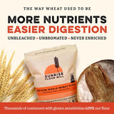 Sunrise Heritage Organic Whole Wheat Flour, 5 lbs, Red Hard Wheat, USDA Organic, No Bleaching, Easy Digestion