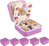 keLofoN small pink jewelry case with mirror travel gift for girls women