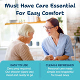 Body Wipes for Adults, No Rinse, 50pc XL, Ultra Thick Shower Travel Wipes for Personal Cleansing & Hygiene Essentials