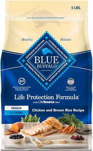 Blue Buffalo Life Protection Formula Senior Dry Dog Food - 5-lb Bag, Chicken & Brown Rice Recipe with Joint Health Support