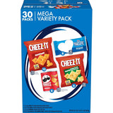 Kellogg's Cheez-It, Pringles & Rice Krispies Treats Snacks Mega Variety Pack, 30.1oz Box, 30 Count, Assorted Flavors