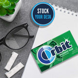 Wrigley's Orbit Sugar-Free Spearmint Gum, 12 packs in bulk with 14 pieces each, total 168 pieces