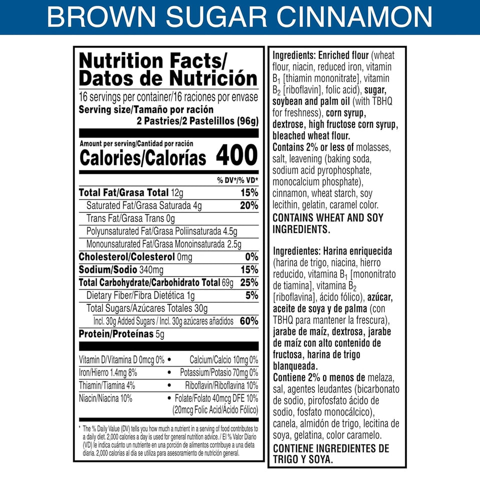 frosted brown sugar cinnamon pop-tarts breakfast snacks family pack 32 count
