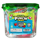 Sour Punch Twists, 3" individually wrapped, 4 assorted fruity flavors, low-fat and kosher-certified