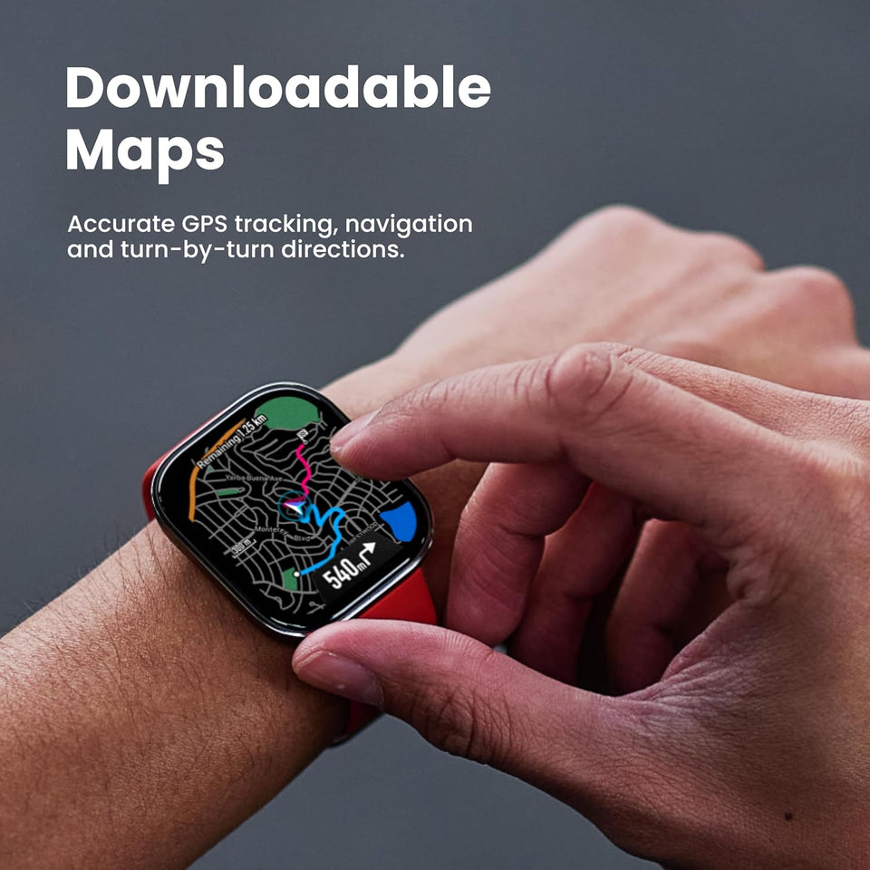 Amazfit Bip 6 Smart Watch 46mm, 14 Day Battery, 1.97" AMOLED Display, GPS & Free Maps, AI, Bluetooth Call & Text, Health, Fitness & Sleep Tracker, 140+ Workout Modes, 5 ATM Water-Resistance, Black