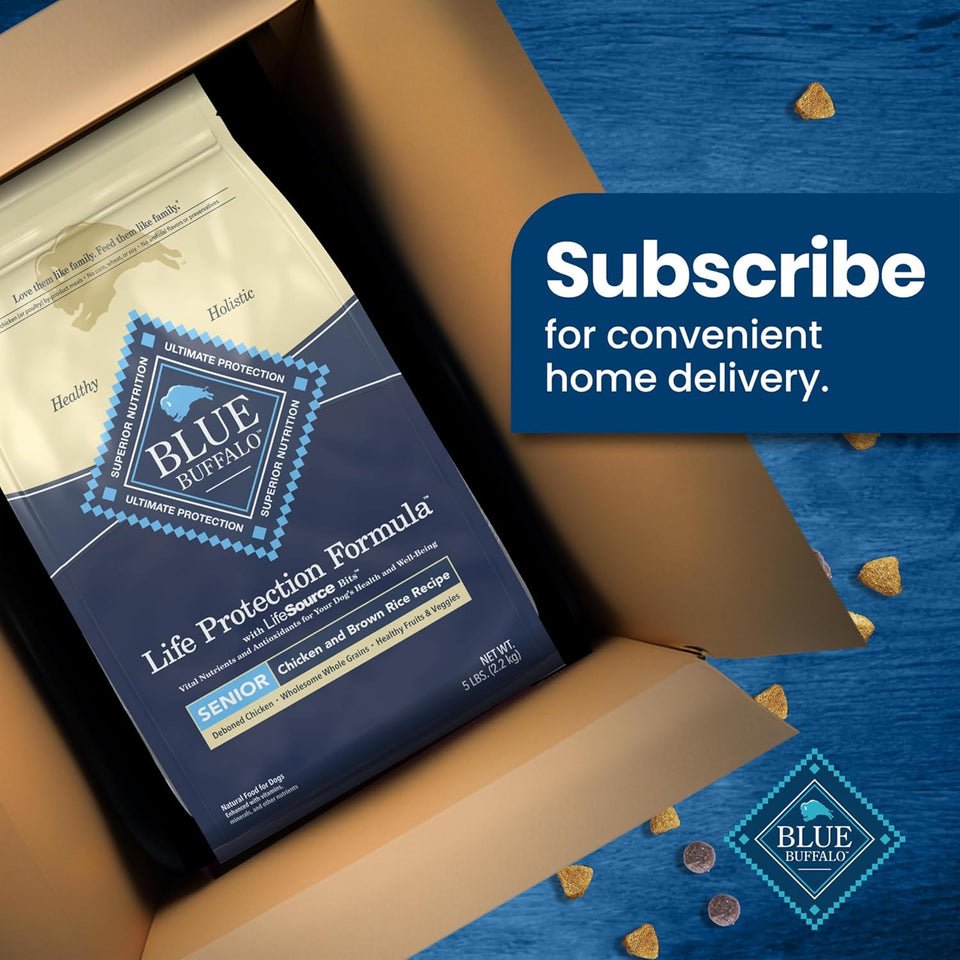 Blue Buffalo Life Protection Formula Senior Dry Dog Food - 5-lb Bag, Chicken & Brown Rice Recipe with Joint Health Support