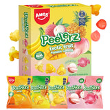 Amos Peelerz exotic fruit peelable gummy candy, 5 flavors, individually wrapped, 8.47oz, 240g