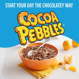 post cocoa pebbles chocolatey kids crunch 19.5 oz family size cereal box gluten free