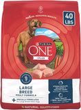 Purina ONE Plus Large Breed Adult Dog Food Dry Formula, 40 lb. Bag - Natural Chicken Flavor, 100% Real Protein