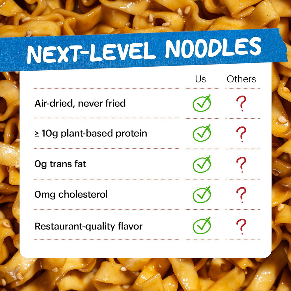 Momofuku sesame miso ramen noodles by David Chang, air-dried instant noodles with sauce, 4 servings, 12g plant based protein
