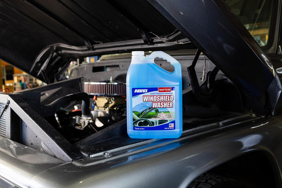 abro windshield washer fluid 1 gallon pre-mixed streak-free cleanliness 2-in-1 bug tar removal