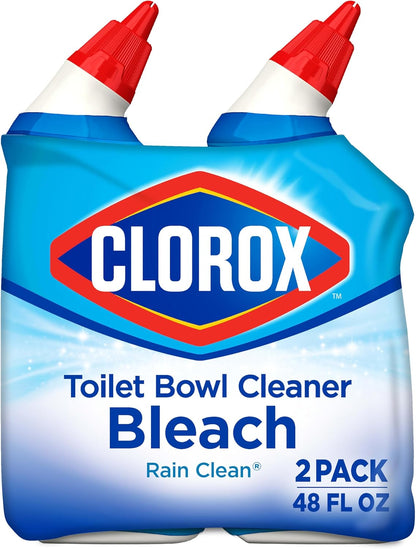 CLOROX Toilet Bowl Cleaner Clinging Bleach Gel, Ocean Mist, 24 Fl Oz, Pack of 2 (Package May Vary) - Rayz Mart